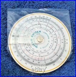 1 Nos Concise Circular Slide Rule Model # 28 N Honeywell Micro Switch
