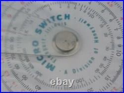 1 Nos Concise Circular Slide Rule Model # 28 N Honeywell Micro Switch