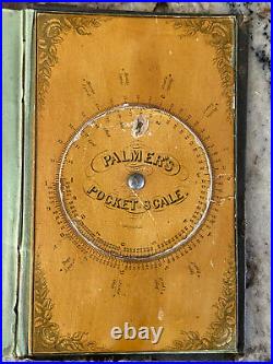 1845 Palmer's Pocket Scale Circular Slide Rule First American made slide rule