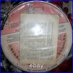 1950 Soviet Circular Disk Slide Rule Chemical Elements Calculator MANGIASCHVILI