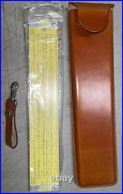 1959 Vintage Pickett N4-ES Log Log Dual-Base Speed Metal Slide Rule Leather Case