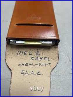 1959 Vintage Pickett N4-ES Log Log Dual-Base Speed Metal Slide Rule Leather Case
