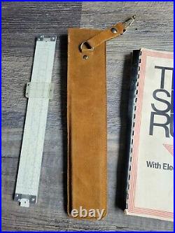 1962 PICKETT Model N-500-T ALL METAL SLIDE RULE with Hard Case and Book Vintage