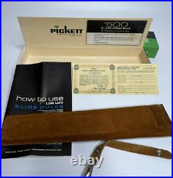 1962 Pickett All Metal Slide Rule Model N-500-T/ Hi Log Log withCase NOS LAST ONE