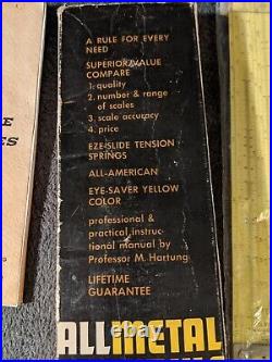 1962 Pickett Model N 500-ES Hi-Log Log Speed All-Metal Slide Rule /w Box USA NEW