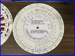 A-bomb calculator set, radiac and nuclear yield circular slide rule MINT