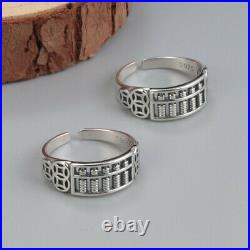 B35 Ring Abacus Circle Mathematics Slide Rule 925 Sterling Silver