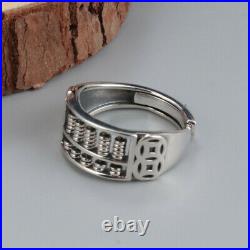 B35 Ring Abacus Circles Mathematics Slide Rule 925 Sterling Silver