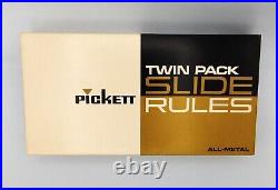 Brand New Pickett Twin Pack Pocket Metal Slide Rules N4 6 & N600 10 New