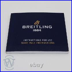 Breitling 1884 BLUE Instructions Booklet & Slide Rule Instructions NEW STYLE