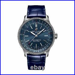 Breitling A17395161C1P1 Navitimer 35MM Men's Blue Leather Watch