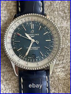 Breitling Navitimer 1 Automatic 38mm A17325211C1P1 Steel Watch with Blue Face