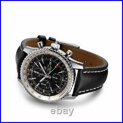 Breitling Navitimer 1 Chronograph GMT 46, Ref# A24322121B2X1, Black dial, Unworn
