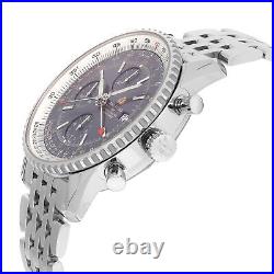 Breitling Navitimer 1 Chronograph GMT Steel Blue Dial Mens Watch A24322121C2A1