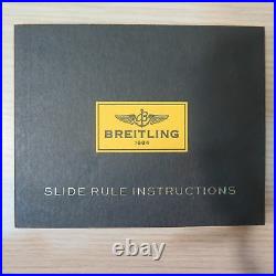 Breitling Slide Rule Instructions Intruction Booklet Owners Manual Guide Black/Y