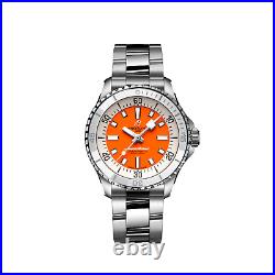 Breitling Superocean Automatic 36 Orange Dial Steel Watch A17377211o1a1