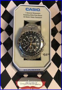 Casio Mens Stainless Steel Watch Chronograph 50 Meter WR MTP4500D-1TN New In Box