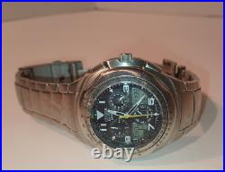 Citizen Eco Drive Skyhawk Stainless Steel Watch C651 New Battery