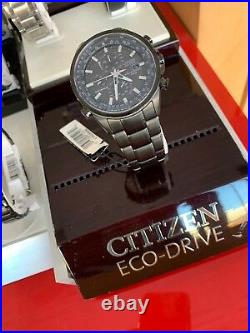 Citizen Eco-drive Men's Watch Chrono Nighthawk S/s Original Japan At4117-56h New