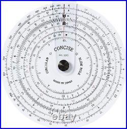 Concise 100829 Ruler Circular Slide Rule 300 Diameter 110mm 4.3