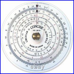 Concise ruler circular slide rule 28N 100973 English Ver