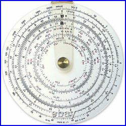 Concise ruler circular slide rule 300 100829 4.5 inches with storage case