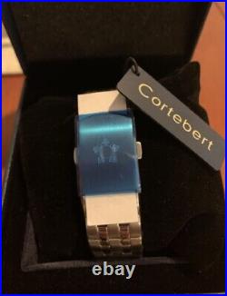 Cortebert Portez Automatic Watch, Deep Blue, 44mm, NEW