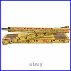 Crescent Lufkin 5/8 x 8' Red End Wood Rule with 6 Slide Rule Extension X48N