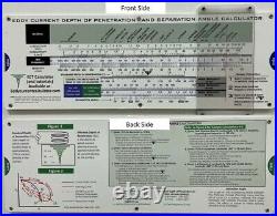 Eddy Current Test Frequency and Depth of Penetration Calculator Slide Rule