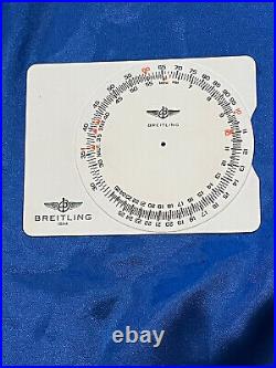 Genuine Authentic Breitling Slide Rule Card And Instructions Booklet. Rare