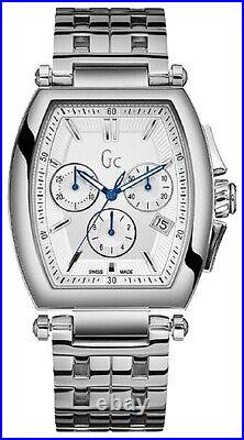 Guess Collection A60001G1 Men's White Dial Stainless Steel Bracelet Quartz Watch