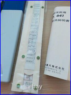 Hemmi No. 641 DESK Slide Rule. 16 Scales. Celluloid on Bamboo. NEW
