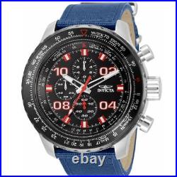 Invicta Aviator 34024 Men's Blue Nylon Three Subdial Pilot Chronograph Watch