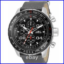Invicta Aviator 34026 Men's Charcoal Nylon Three Subdial Pilot Chronograph Watch
