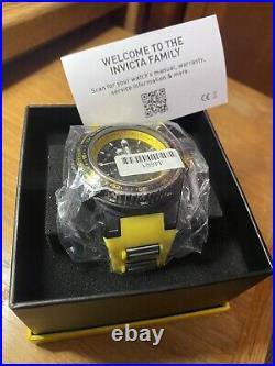 Invicta Aviator NEW Automatic Men's Watch 53.5mm, Black/Yellow. Model# 44691