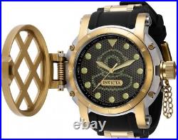 Invicta Men's 37350 Pro Diver Black Dial Gold Black Silicone Band Watch 57mm