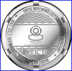 Invicta Men's 37350 Pro Diver Black Dial Gold Black Silicone Band Watch 57mm