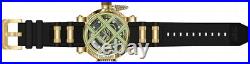 Invicta Men's 57mm Pro Diver Black Dial Gold Black Silicone Band Watch 37350