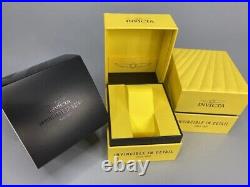 Invicta Men's 57mm Pro Diver Black Dial Gold Black Silicone Band Watch 37350