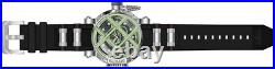 Invicta Men's 57mm Pro Diver Black Dial Silver Black Silicone Band Watch 37349