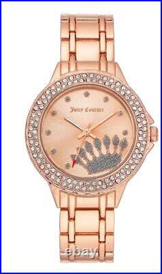 Juicy Couture Black Label Los Angeles Rose Gold Crystals Watch BRAND NEW $125