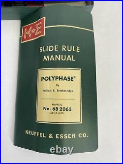 Keuffel & Esser Polyphase Slide Rule N4053-3 With Case & Manual NEW Mint