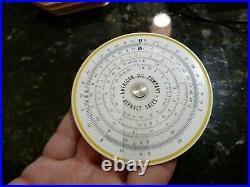 Magnificent Vintage Circular Concise No. 28N Slide Rule Yellow Case Japan