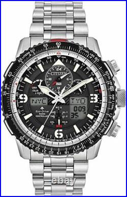 NEW Citizen Eco-Drive Promaster Black Dial Skyhawk Chronograph Watch JY8070-54E