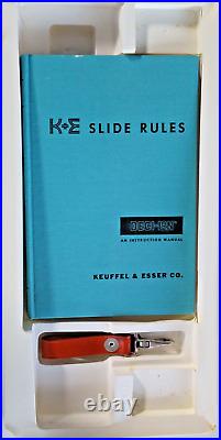 NEW OLD STOCK K&E Keuffel &Esser Decilon 68 1100 Slide Rule Box & Leather Case