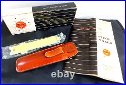 NEW Pickett Model N600-ES 6 Slide Rule Leather Case Box & all Original Contents