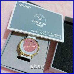 NEW SEIKO Metronome Watch CASUAL & STANDARD LINE Collection Quartz Pink color