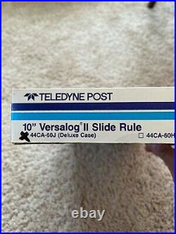 NEW Vintage Teledyne Post 10 VERSALOG II 2 Slide Rule Japan 44CA-60J with Box