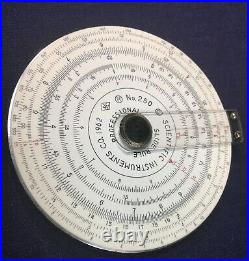 NIB Scientific Instruments Co No 250 Roto Rule Circular Slide Rule Manual & Case