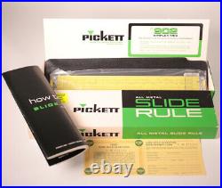 NOS NEW Vintage Pickett Slide Rule N902-ES with Box & Case 10 Simplex Trig Rare